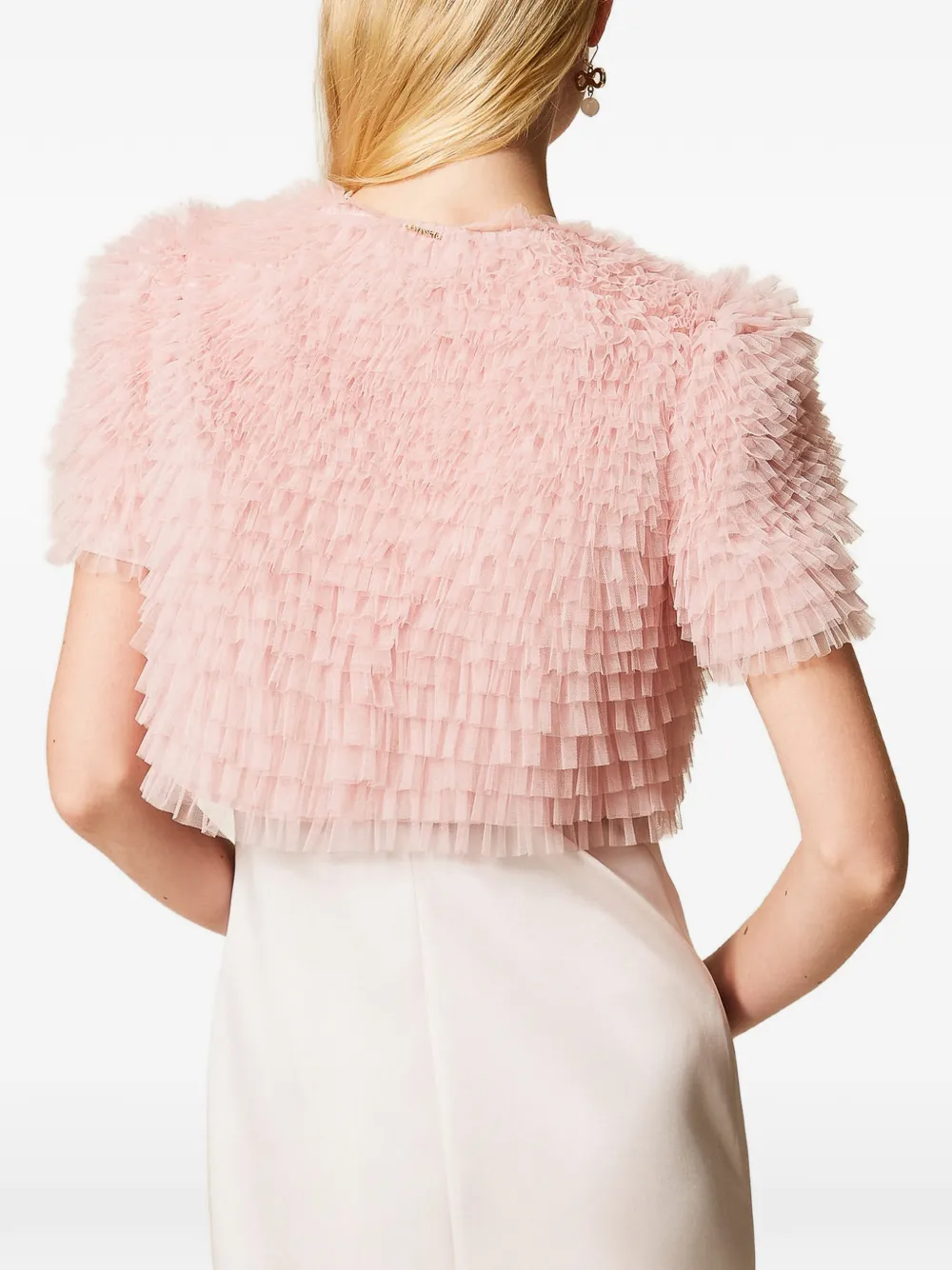 TWINSET Tulen jack met ruches Roze