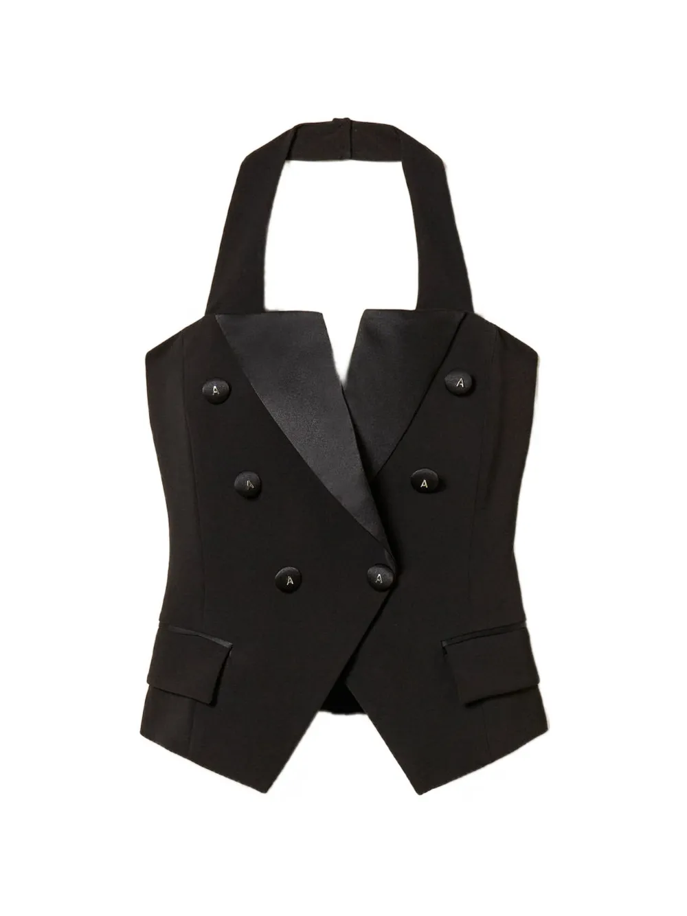 TWINSET button-embellished waistcoat - Schwarz