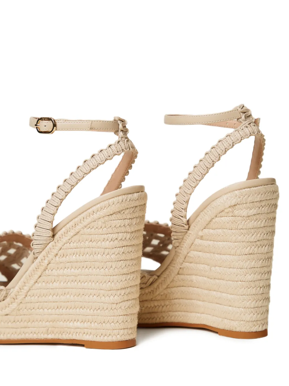 TWINSET Sandalen met sleehak Beige