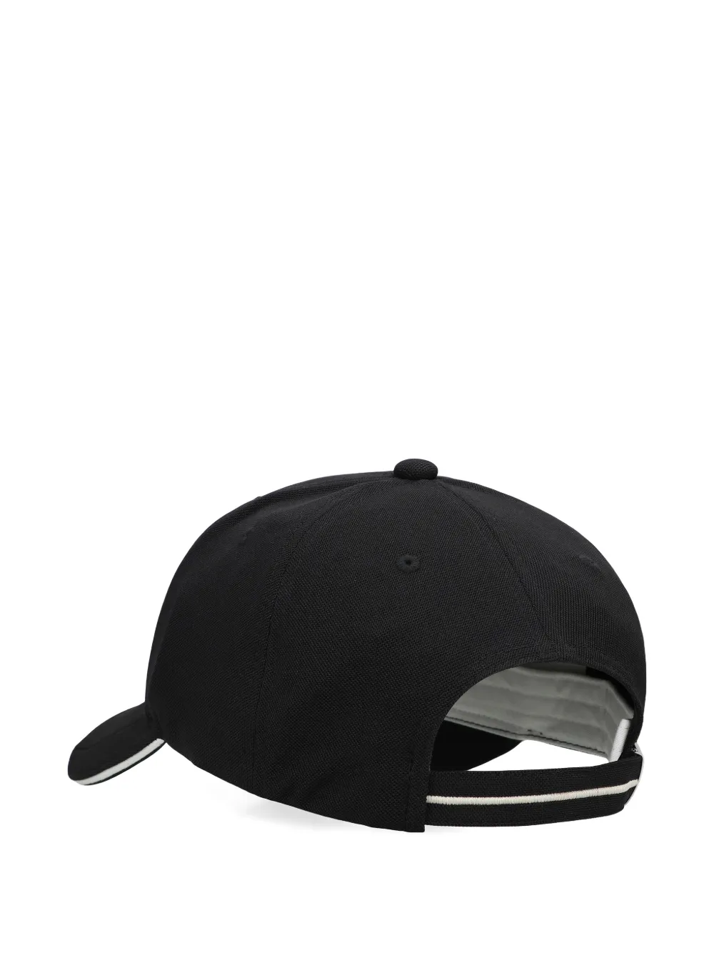 BOSS logo-embroidered baseball cap - Zwart