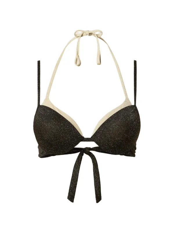 Aubade ブラック 上下セット　 プッシュアップビキニ B75 TWINSET プッシュアップ ビキニトップ | ブラック | FARFETCH JP