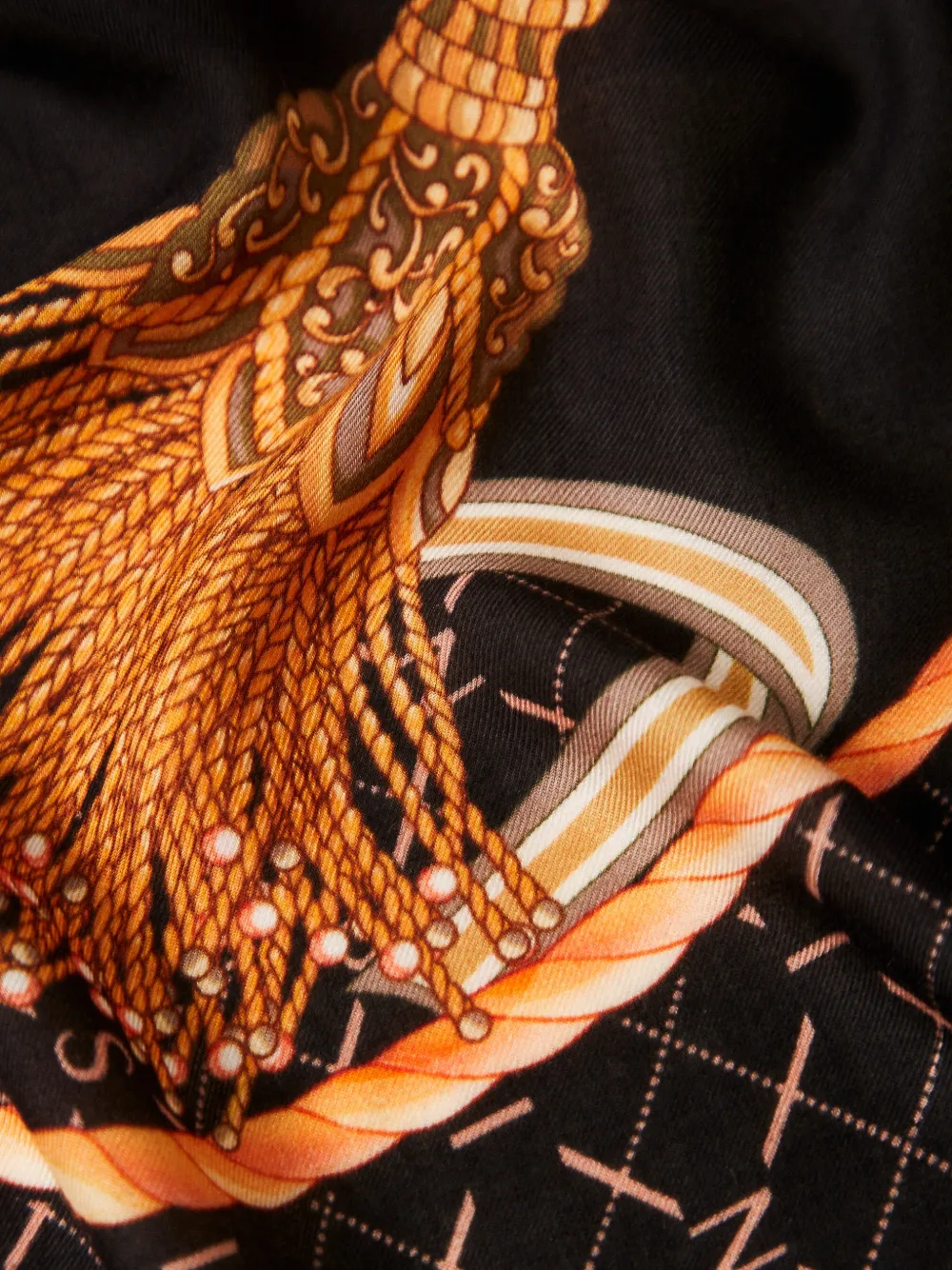  Twinset Patterned Scarf - Black 