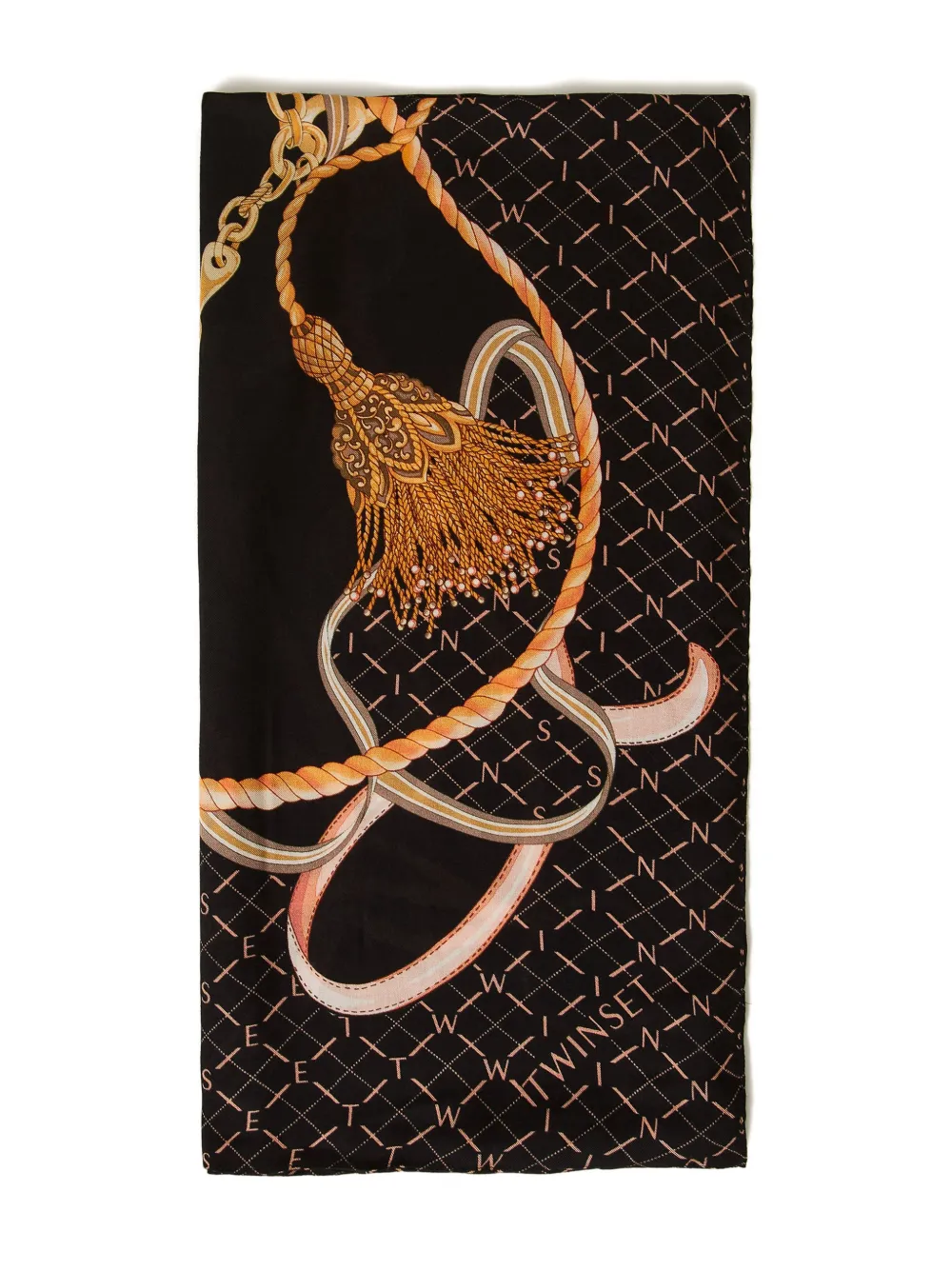  Twinset Patterned Scarf - Black 