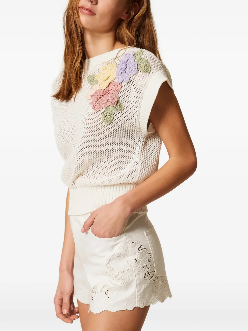  Twinset Knitted Vest - White 