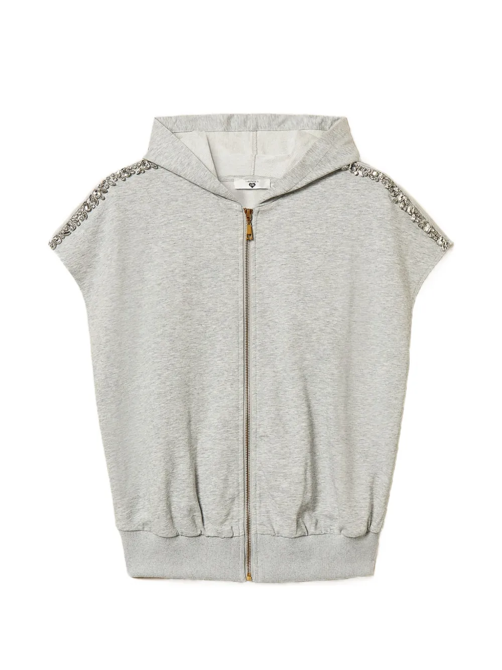 TWINSET embroidered hoodie - Grigio