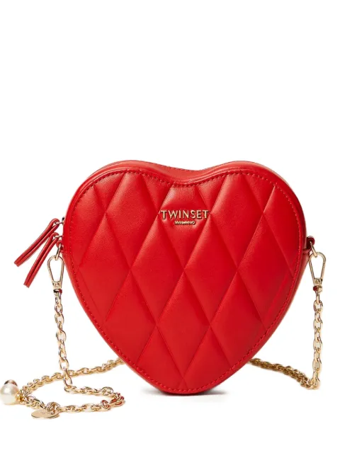 TWINSET bolsa capitonada mini con cadena de corazón