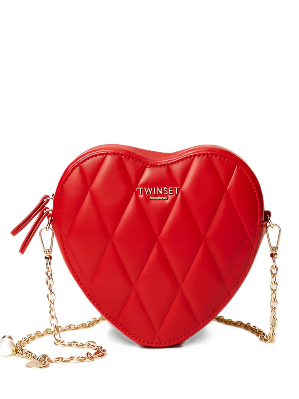 TWINSET Borsa mini trapuntata con catena - Rosso