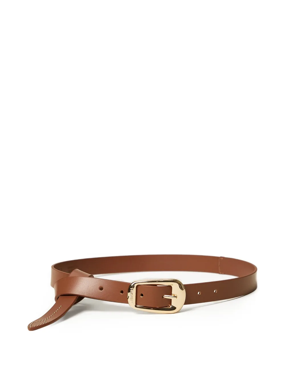 Twinset Studded Leather Belt In Brown