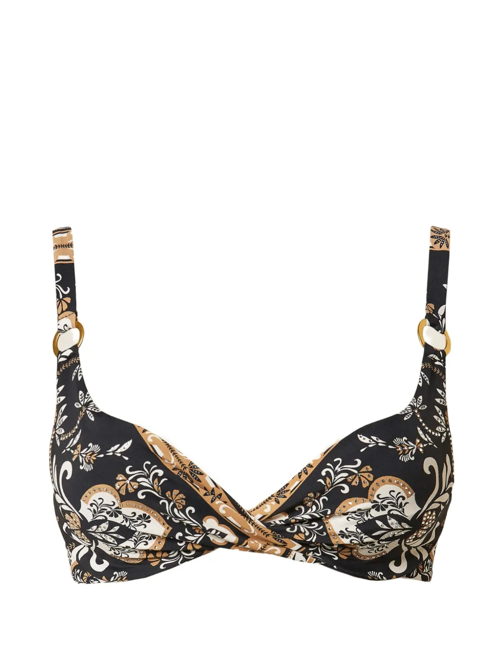TWINSET foulard-print underwired bikini top - Nero