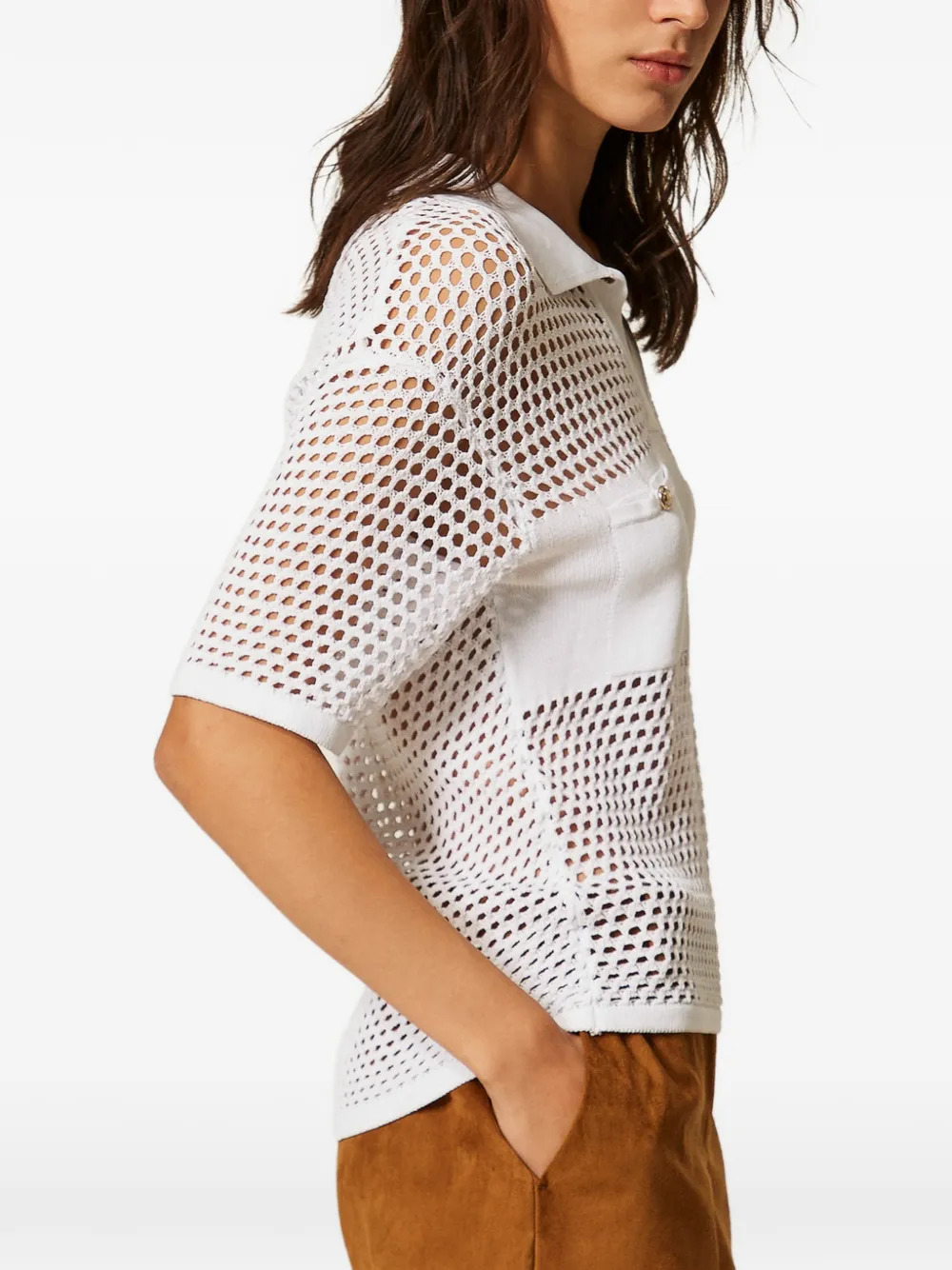 TWINSET crew-neck polo shirt - Wit