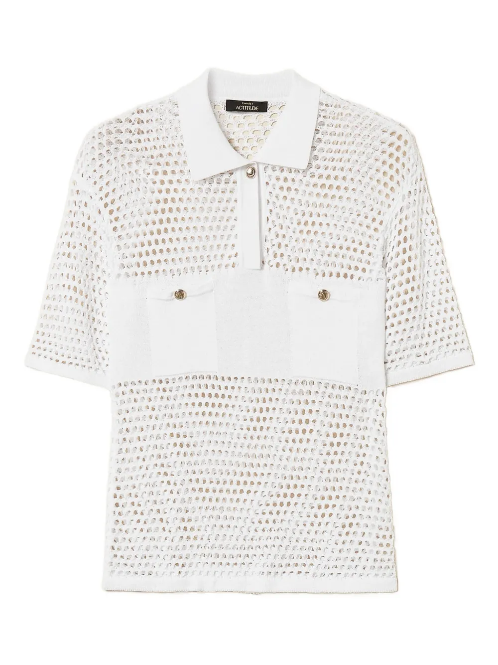TWINSET crew-neck polo shirt - Bianco