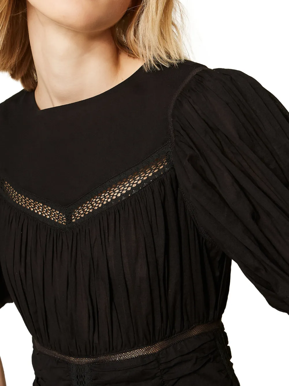 TWINSET Gesmockte mini-jurk Zwart