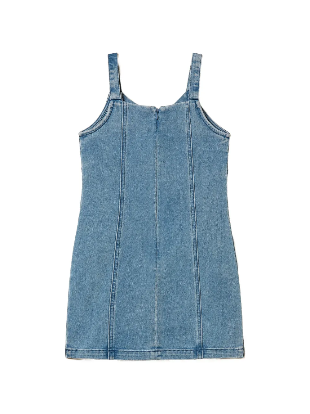 TWINSET Kids Spijkerjurk met strik Blauw