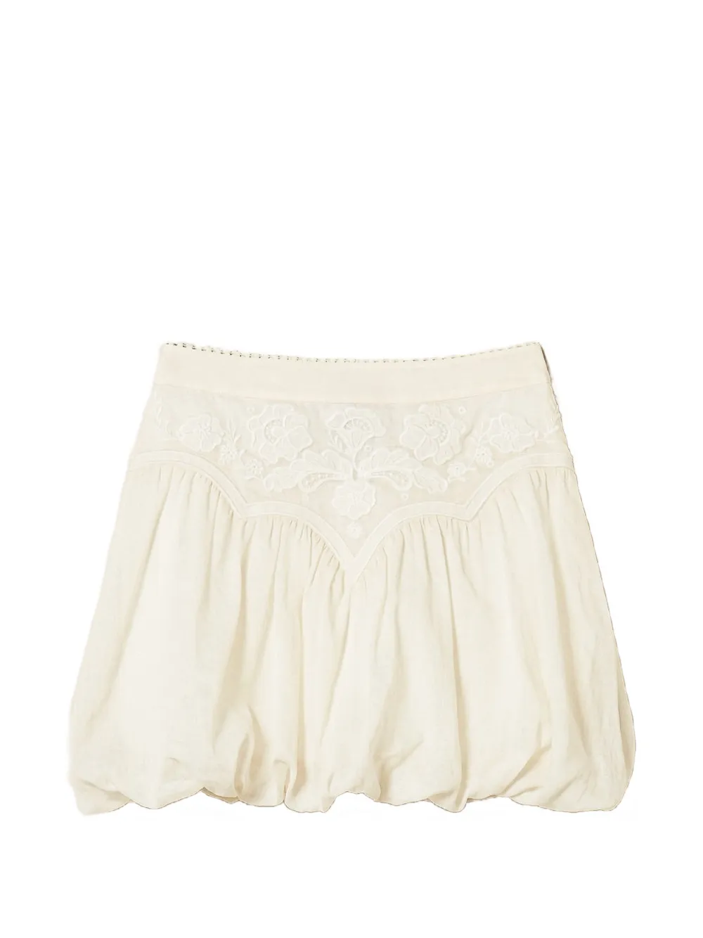 TWINSET lace-detail mini skirt - Toni neutri