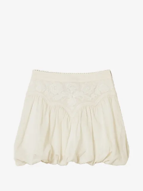 TWINSET ramie mini skirt with embroidery