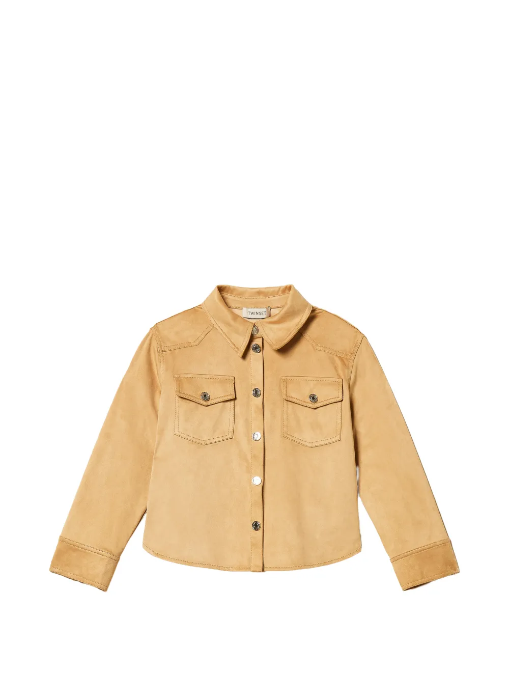 TWINSET Kids fringed chest-pockets jacket - Toni neutri