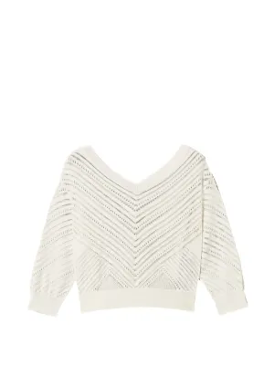 CFCL Lattice Cropped Cardigan | Grey | FARFETCH ID