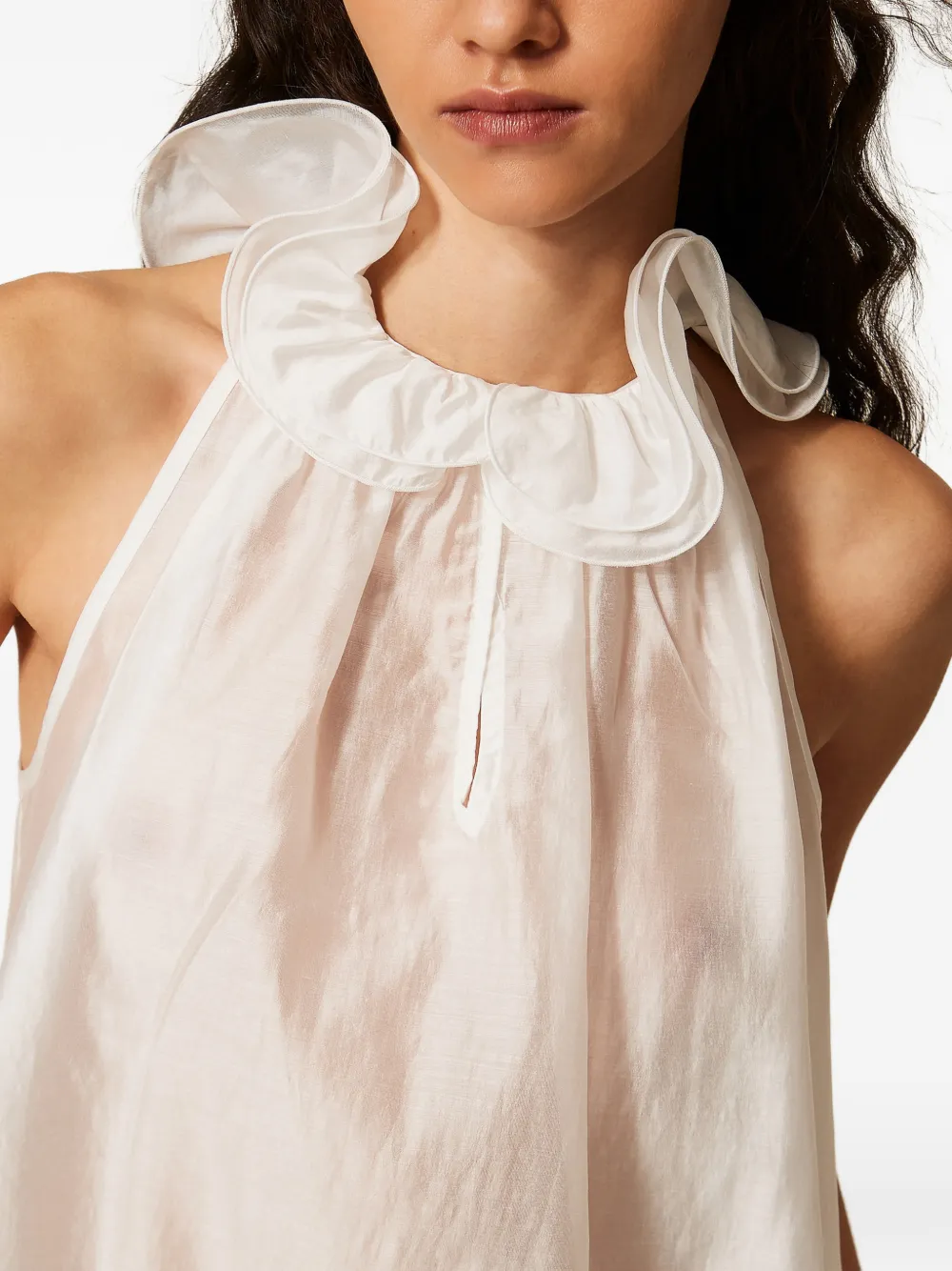 TWINSET Top met ruches Wit