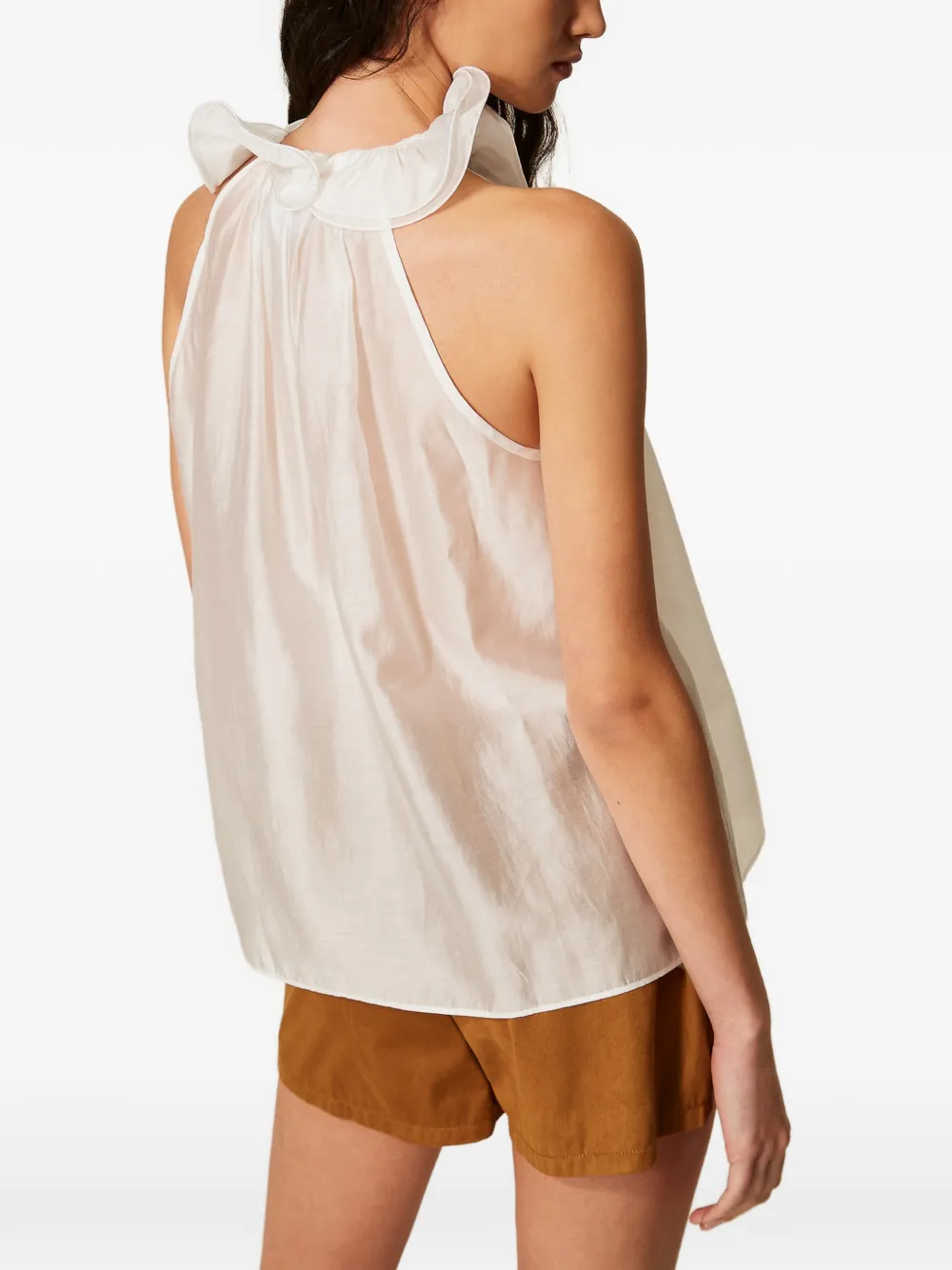 TWINSET Top met ruches Wit