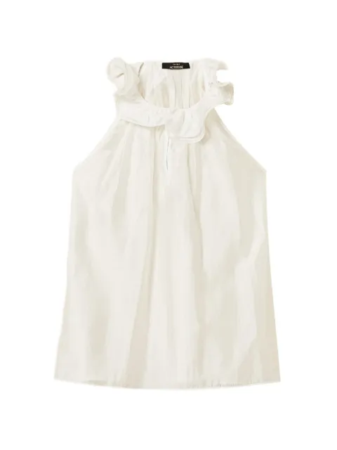 TWINSET top i voile med flæser