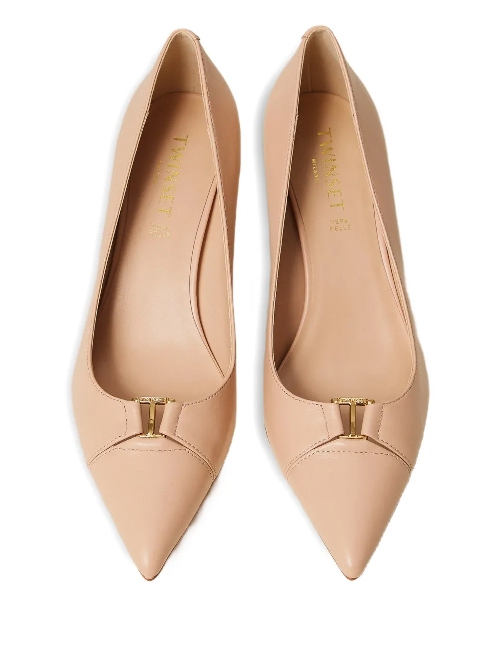 TWINSET leather pumps Beige