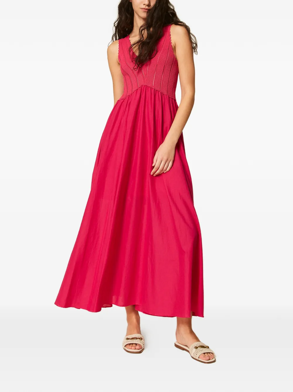 TWINSET Maxi-jurk met A-lijn Roze