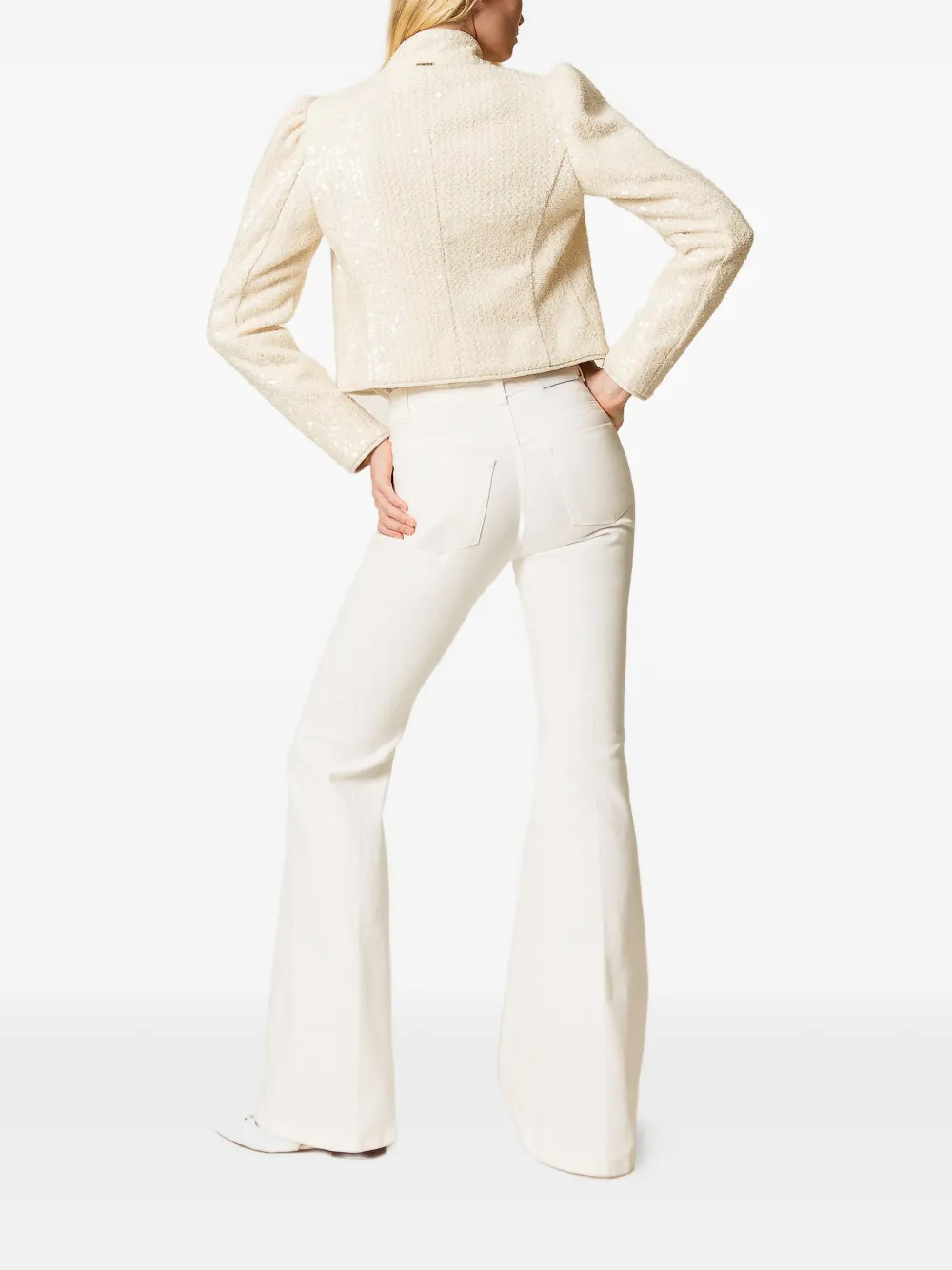 TWINSET Flared broek Wit