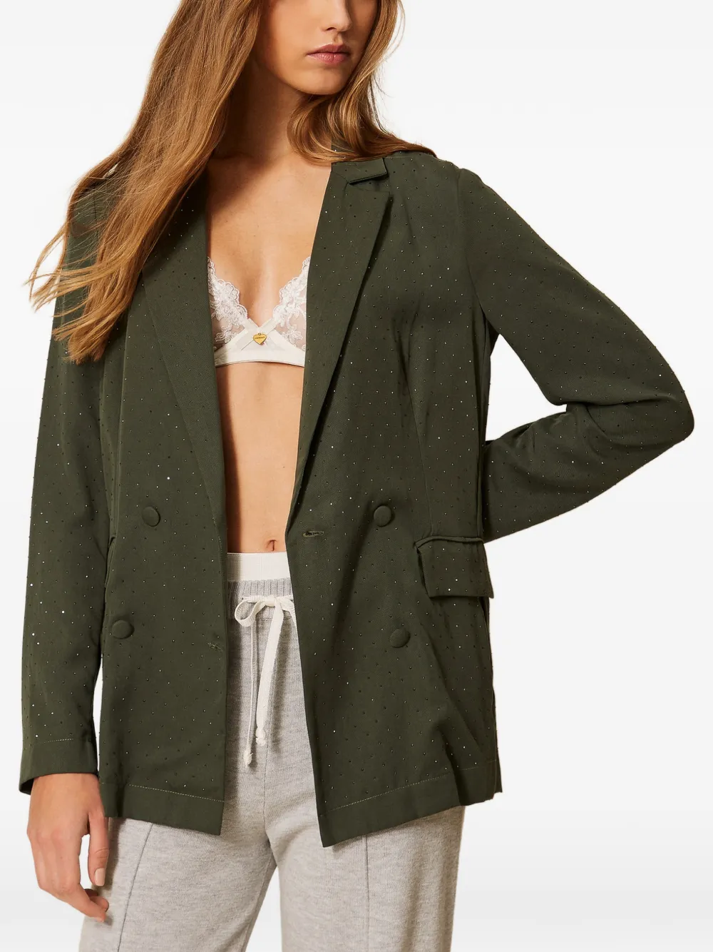  Twinset Embellished Blazer - Green 