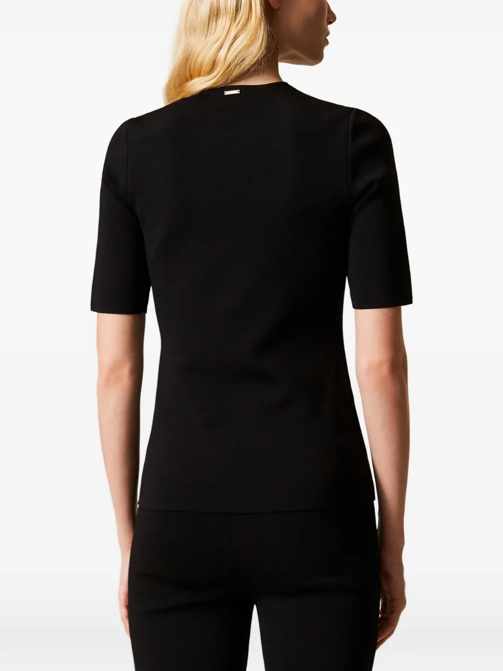 TWINSET Gebreid jack met knopen Zwart