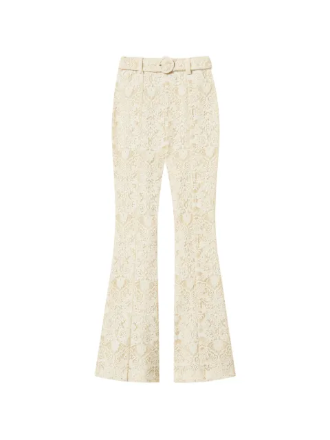 TWINSET pantalon évasé à détails de laçages