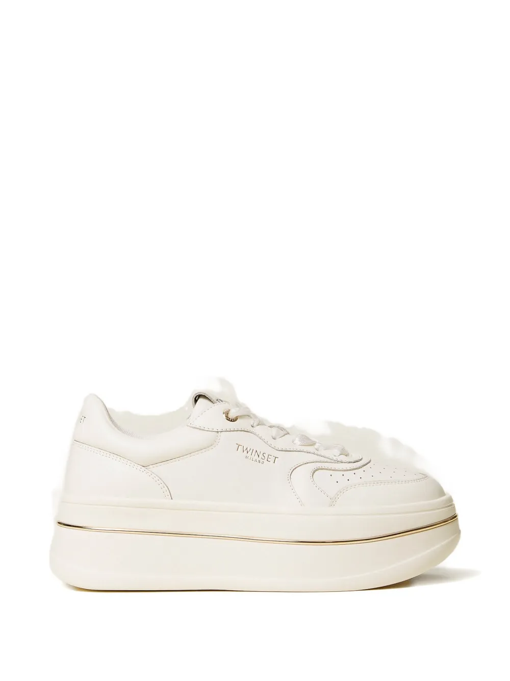 TWINSET lace-up platform sneakers - Bianco