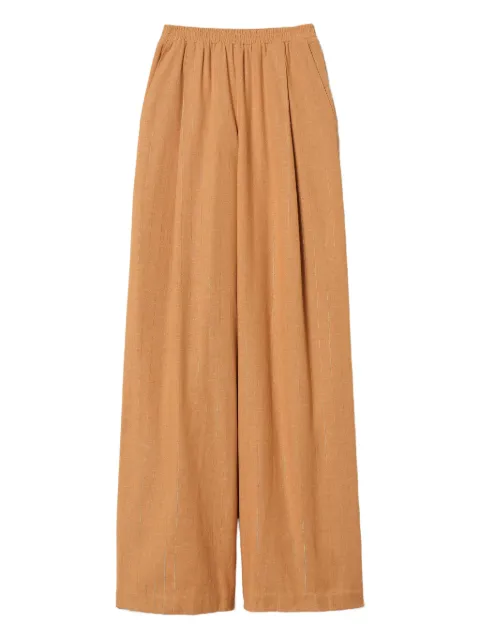 TWINSET wide lurex pinstripe trousers