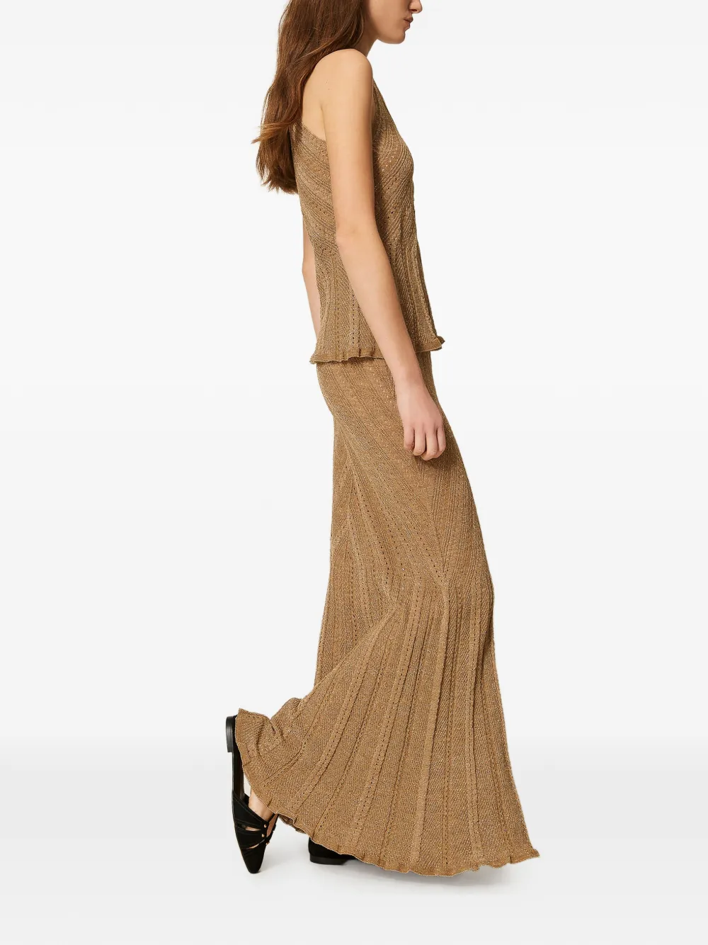 TWINSET Gebreide maxi-rok Bruin