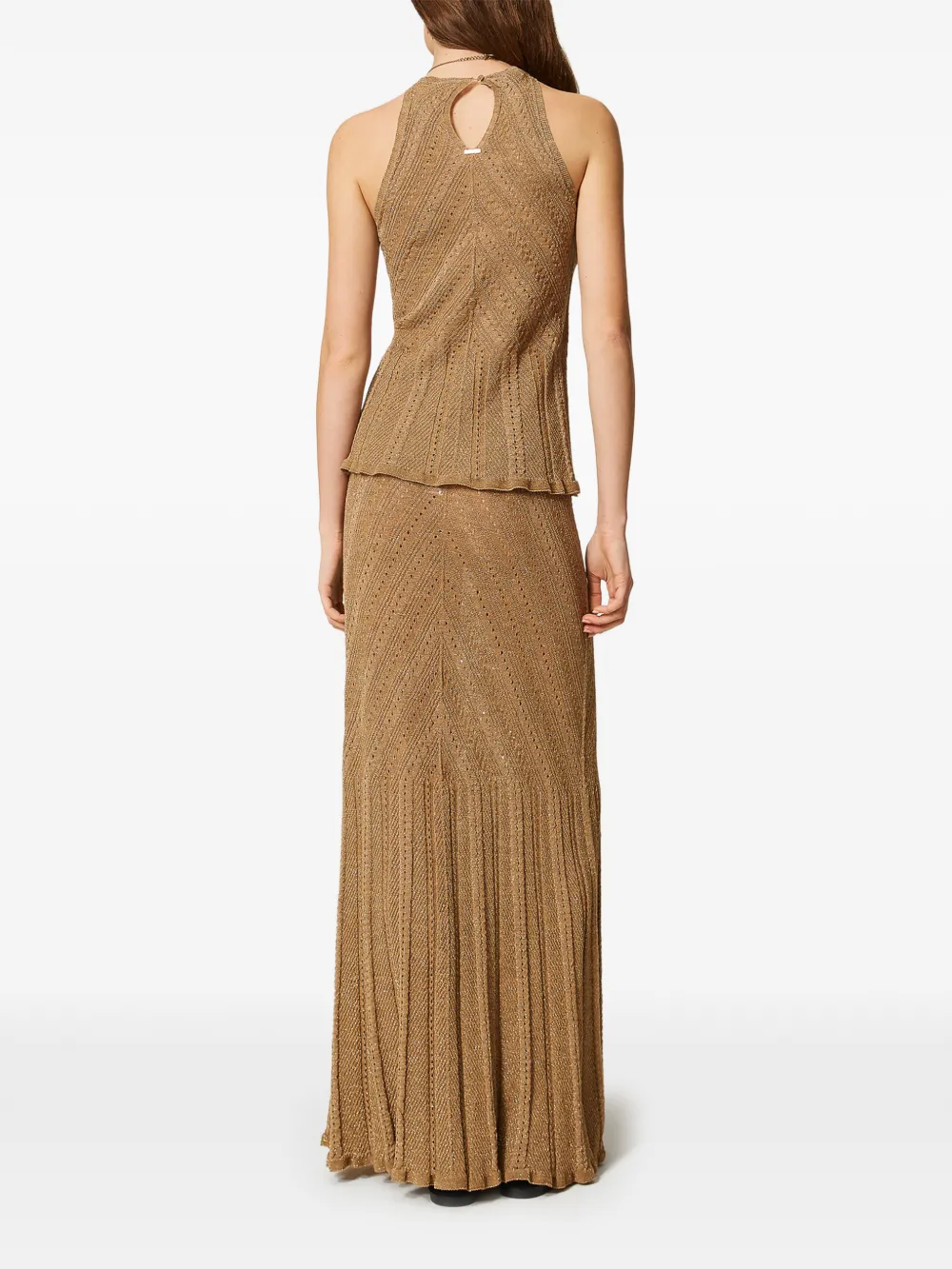 TWINSET Gebreide maxi-rok Bruin