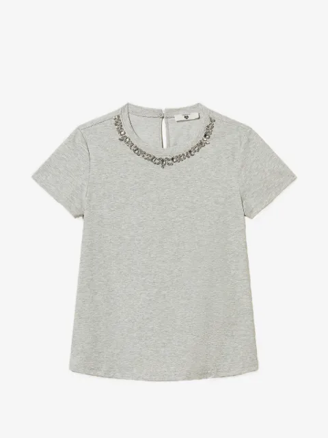 TWINSET cabochon-embellished T-shirt