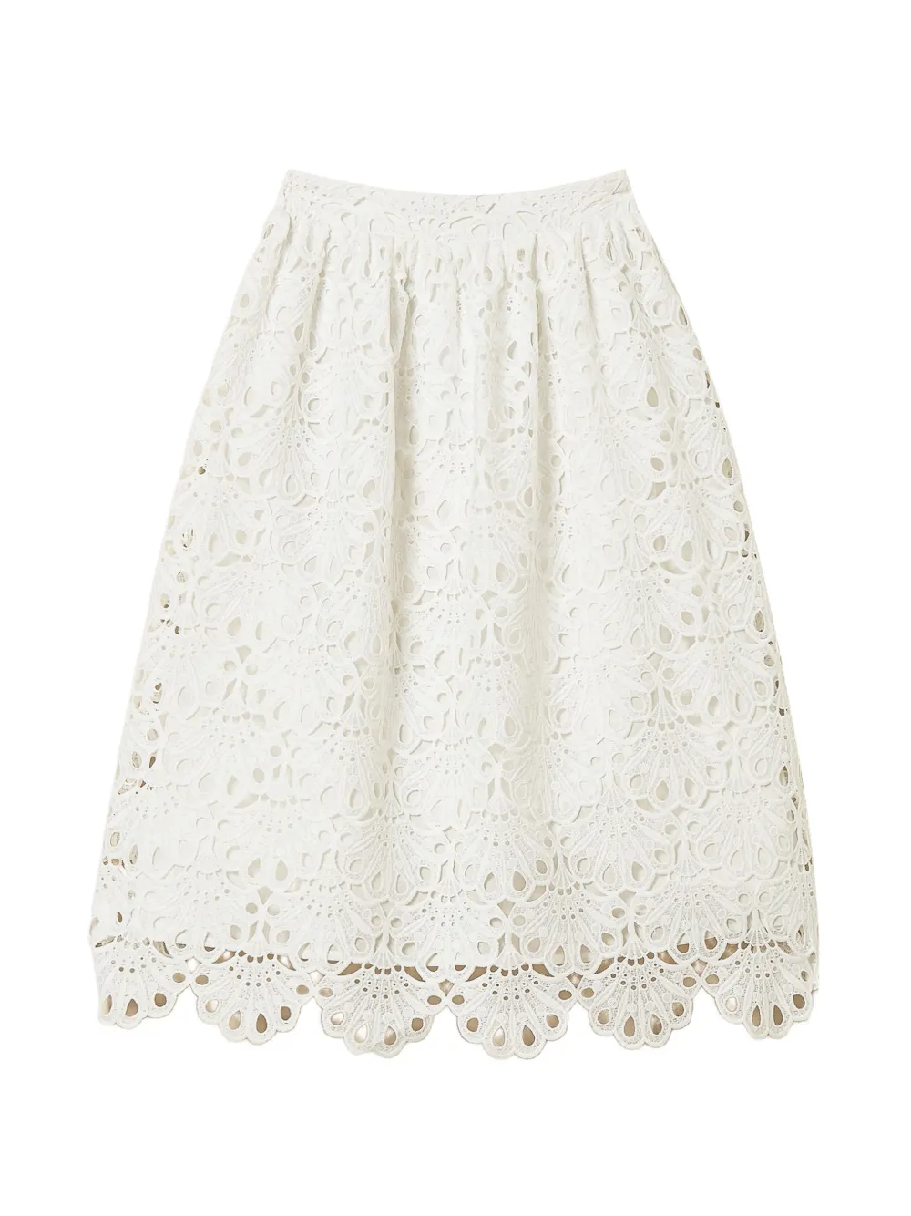 TWINSET woven midi skirt - Bianco