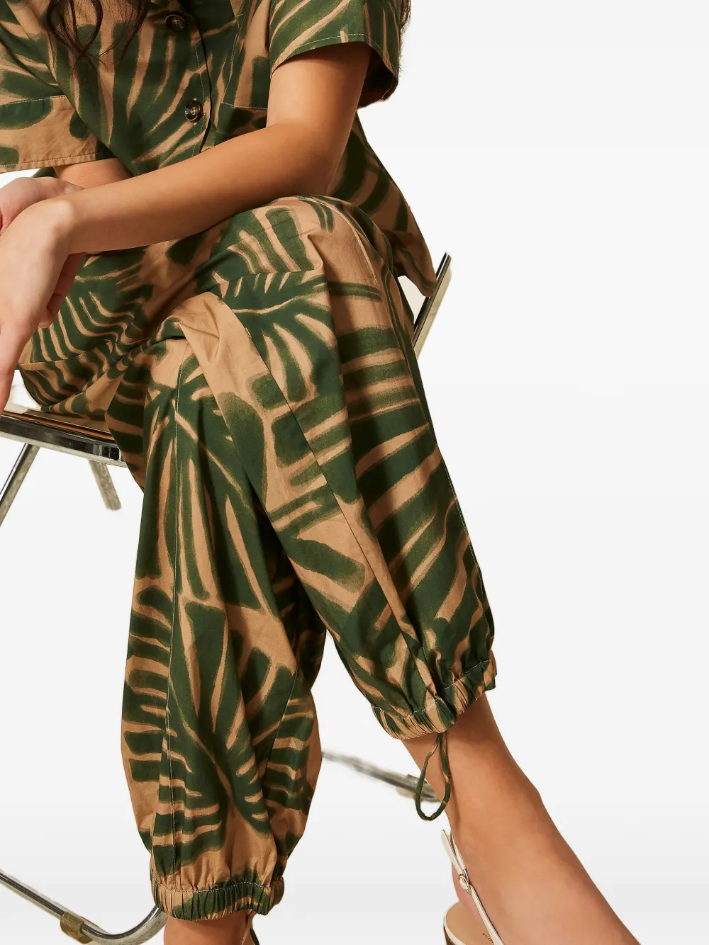 TWINSET Joggingbroek met print Groen