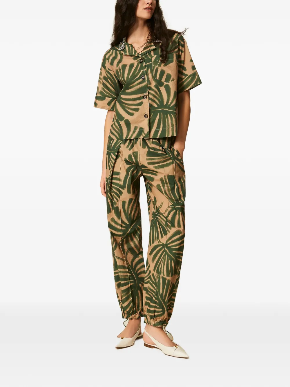  Twinset Printed Joggers - Green 