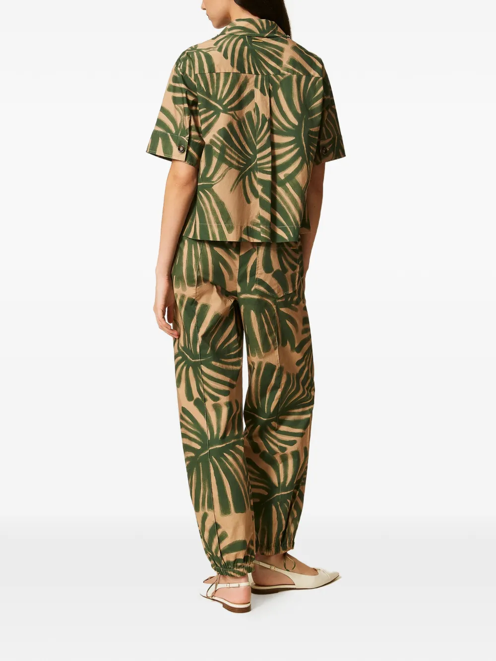 TWINSET Joggingbroek met print Groen