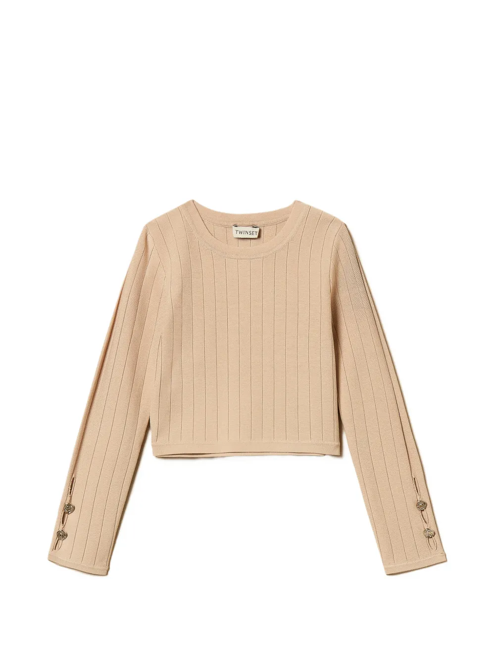 TWINSET Kids openwork button sweater - Toni neutri