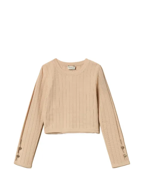 TWINSET Kids Maglione traforato con bottoni