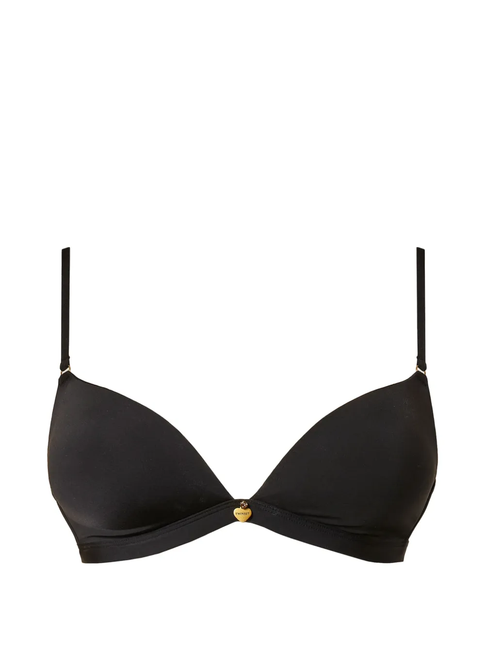 TWINSET Charmeuse triangle bra - Nero