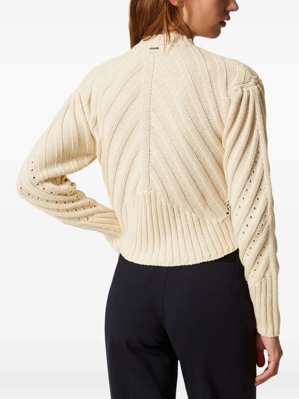 TWINSET Kabelgebreid vest Beige