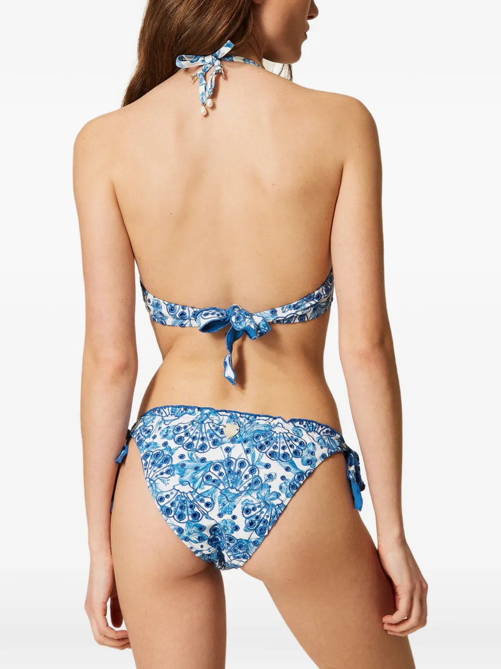 TWINSET Push-up bikinitop met borduurwerk Blauw