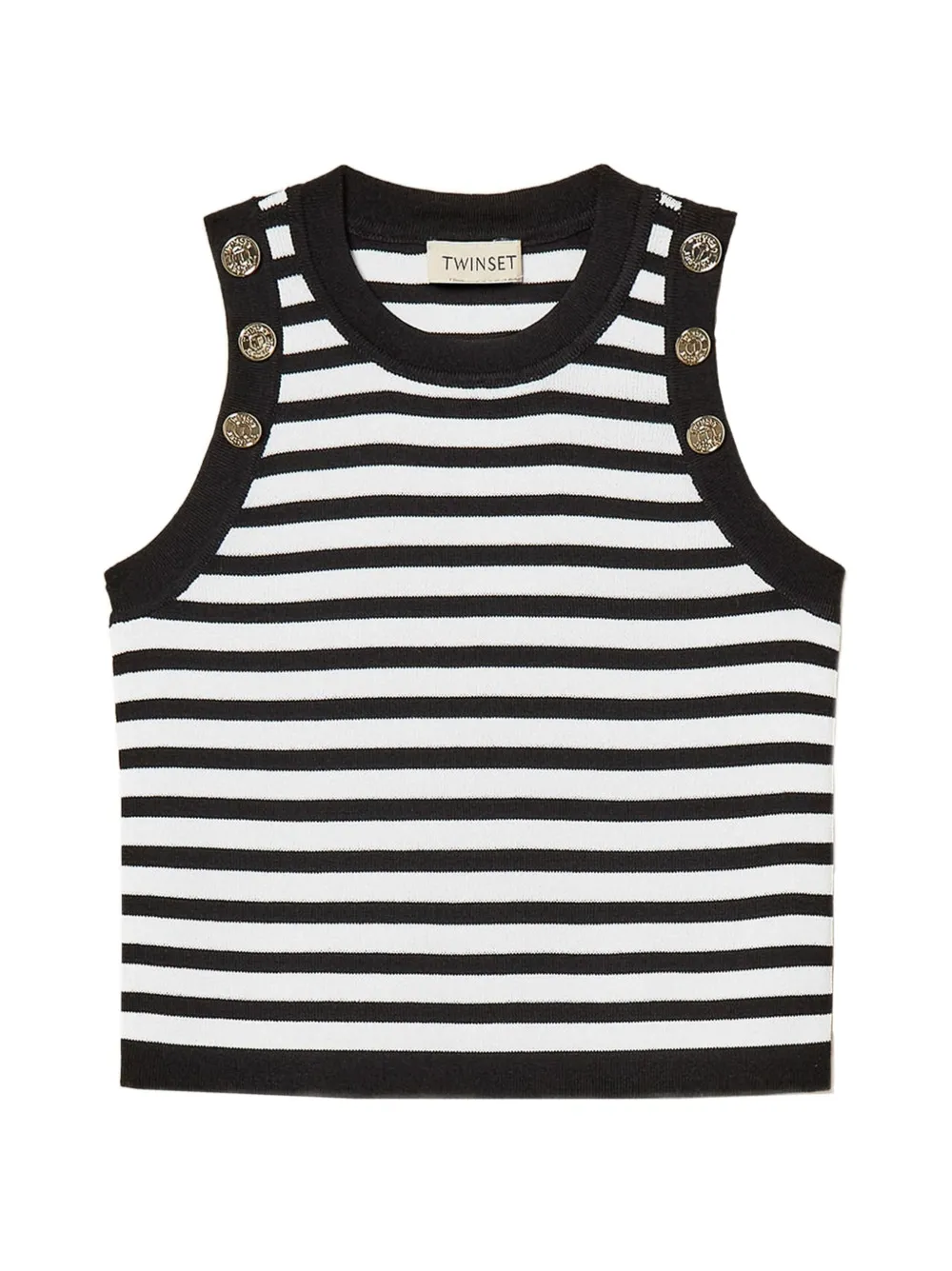 TWINSET Kids striped tank top - Nero