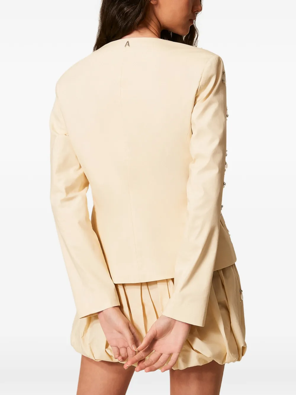 TWINSET Blazer verfraaid met pailletten Beige