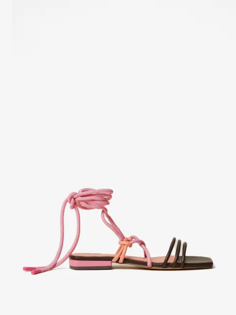 TWINSET x Myfo colour block flat sandals