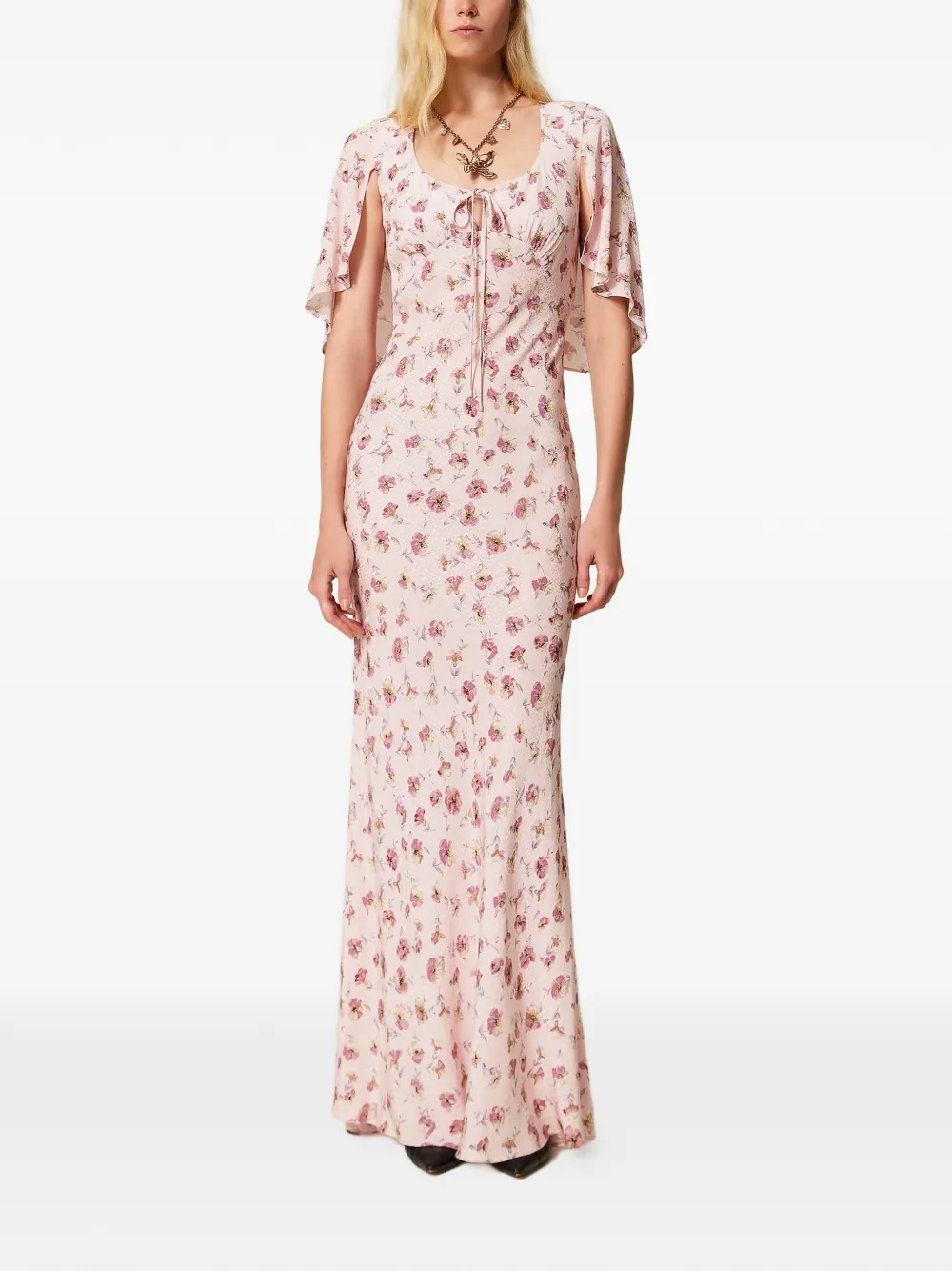 TWINSET Maxi-jurk met bloemenprint - Roze