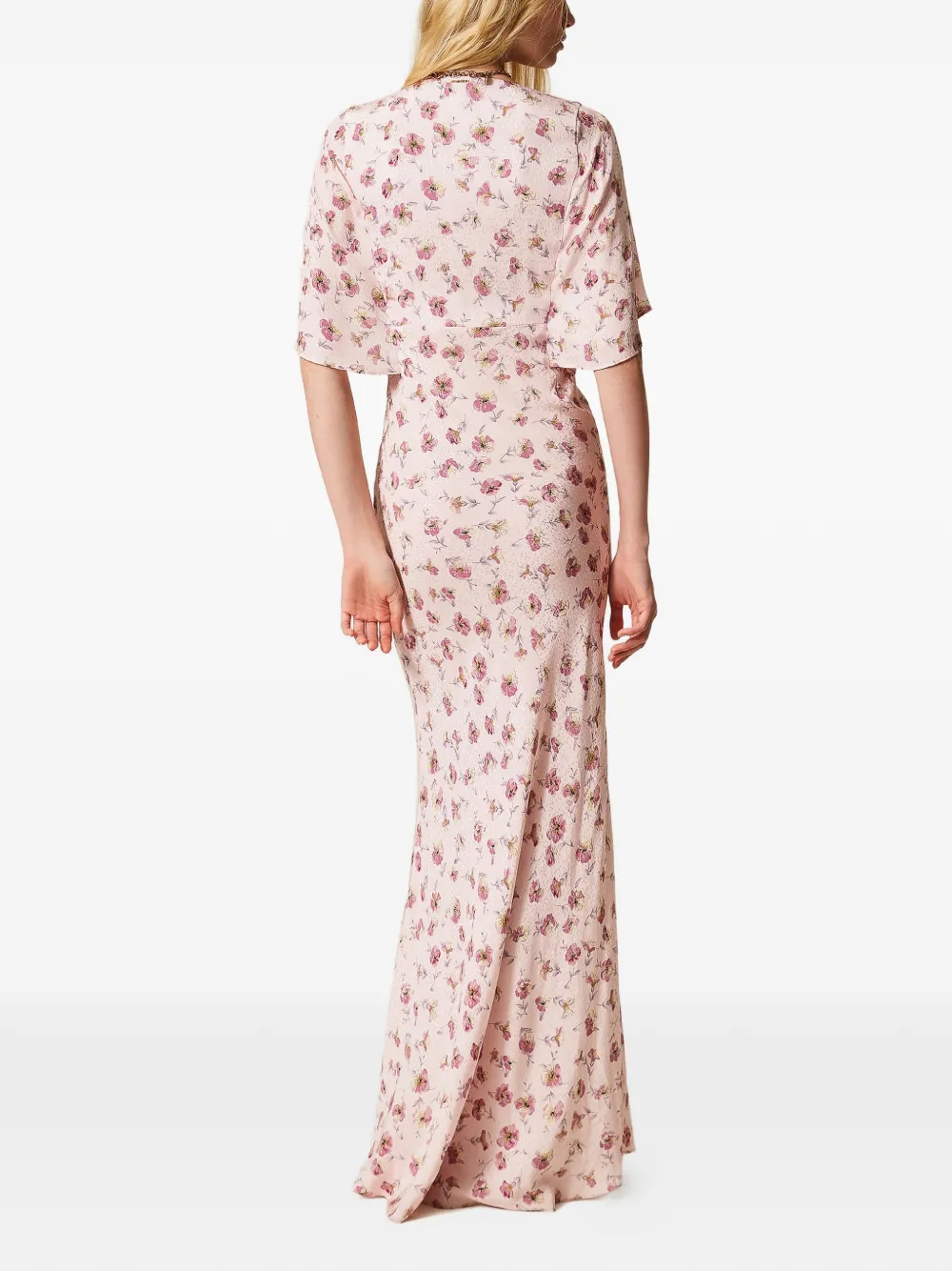 TWINSET Maxi-jurk met bloemenprint Roze