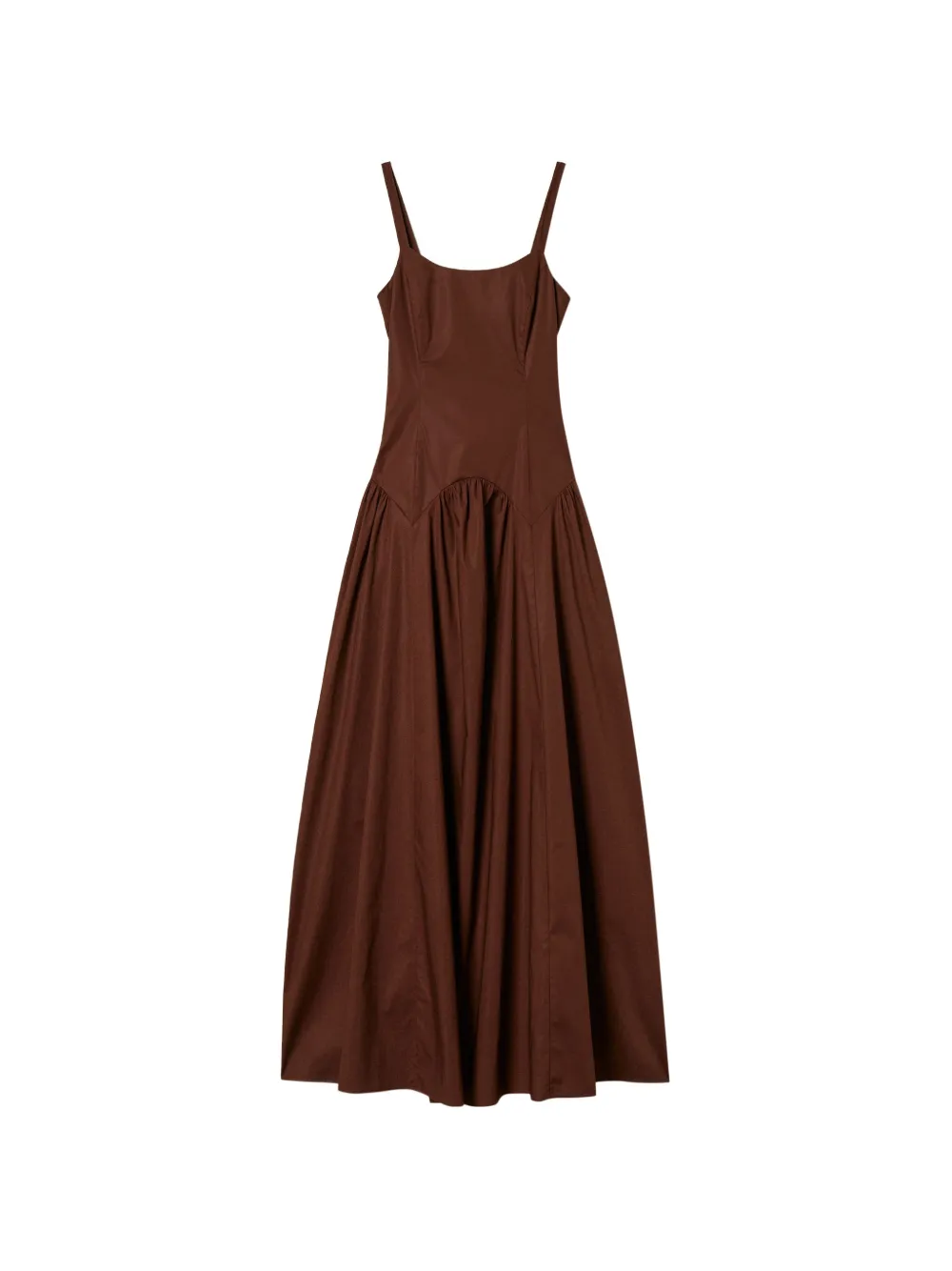 TWINSET maxi poplin dress - Marrone